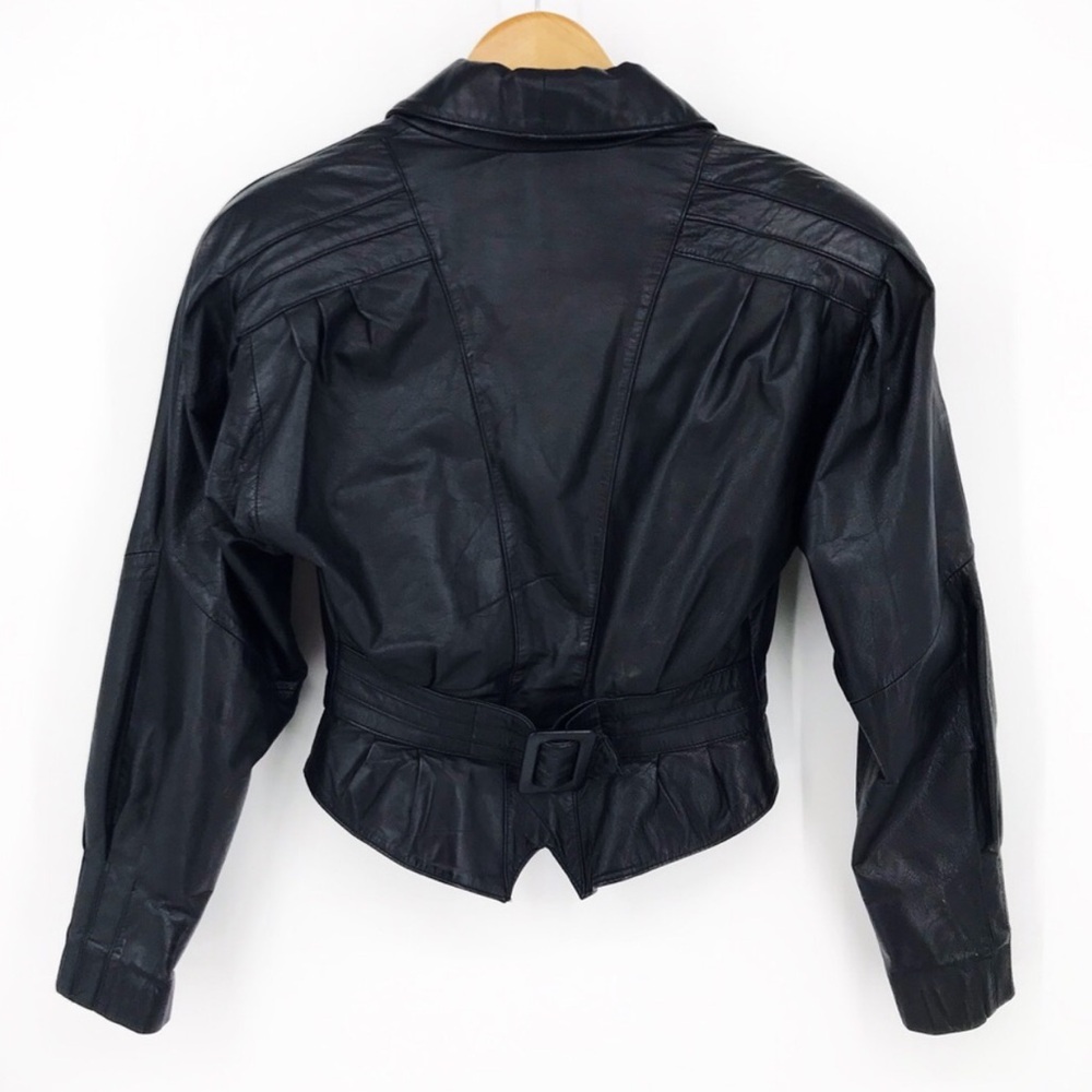 VTG 80’s Puffy Sleeved Leather Jacket 🕶️ - Picture 3 of 6
